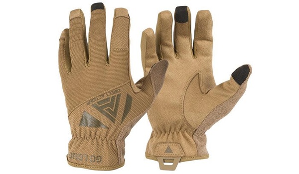 Тактические сенсорные перчатки Helikon-Tex Direct Action Light Gloves Coyote GL-LGHT-PES-CBR-S фото