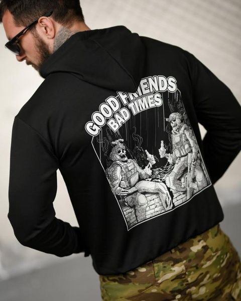Військове Худі Friends Black 95824-48 фото
