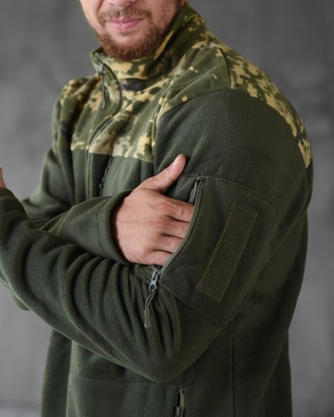 Флісова кофта LOBO, олива-піксель 55658-46 фото