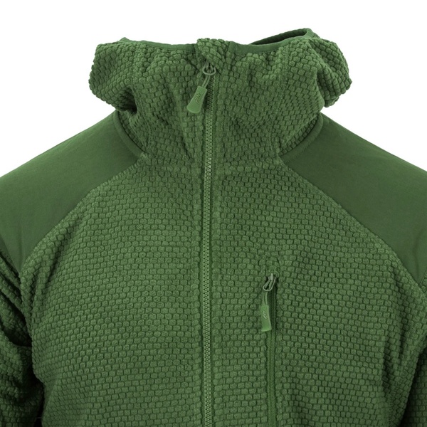 Кофта флисовая Helikon-Tex Alpha Hoodie Jacket Grid Fleece Olive FL-VK-Alp-Ol-44 фото