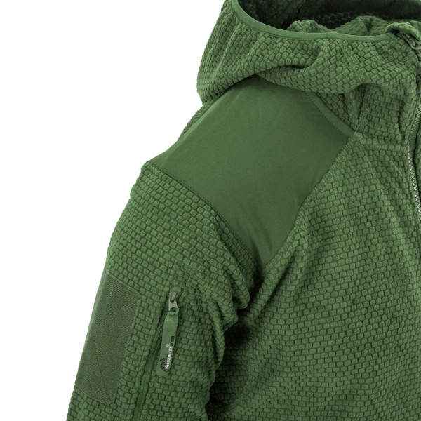 Кофта флисовая Helikon-Tex Alpha Hoodie Jacket Grid Fleece Olive FL-VK-Alp-Ol-44 фото