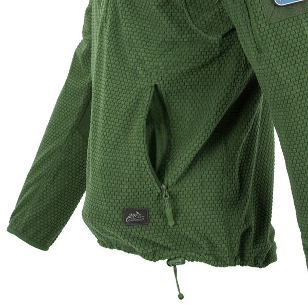 Кофта флісова Helikon-Tex Alpha Hoodie Jacket Grid Fleece Olive FL-VK-Alp-Ol-44 фото