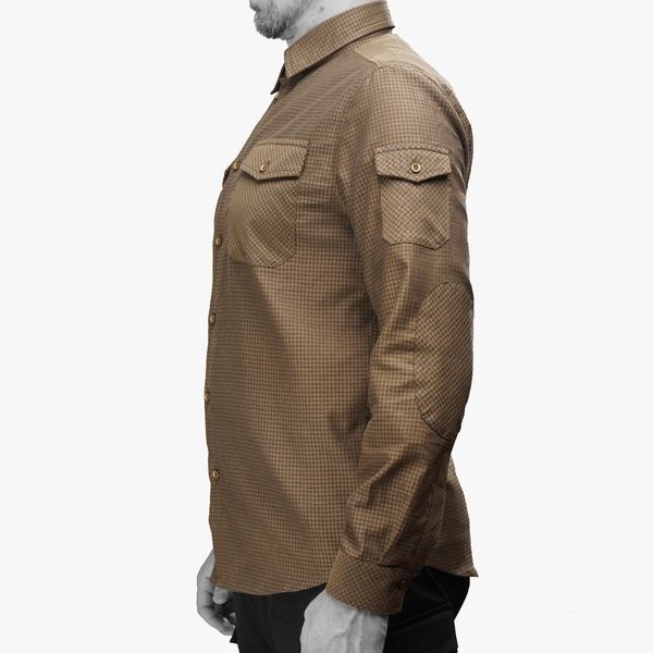Сорочка Plaid в клітинку Khaki 5121-S фото