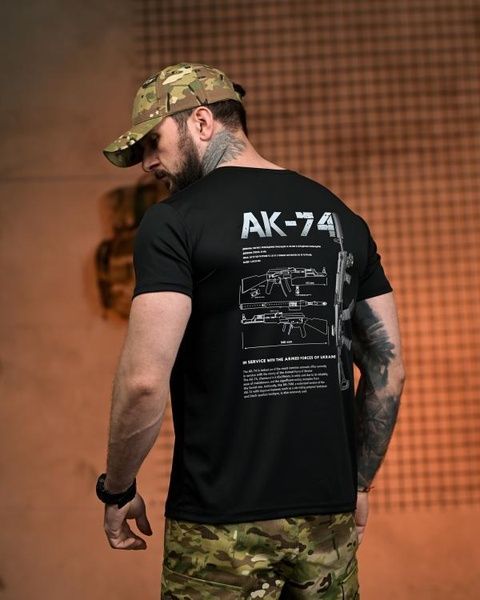 Тактическая футболка CoolMax AK-74 Black 96247-48 фото