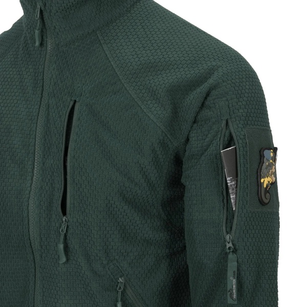 Кофта флисовая Helikon-Tex Alpha Tactical Jacket Foliage Green Fl-VK-ALT-FolGr-44 фото