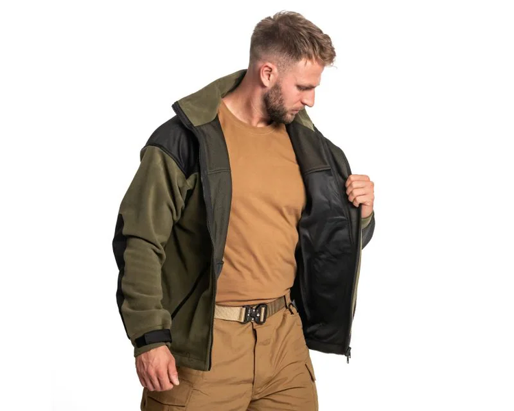 Кофта флісова тактична Helikon-Tex Classic Army Jacket Olive-Black FL-VK-ClArmJ-OlBl-46 фото