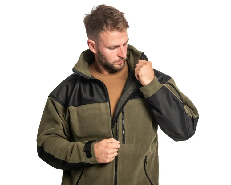 Кофта флісова тактична Helikon-Tex Classic Army Jacket Olive-Black FL-VK-ClArmJ-OlBl-46 фото