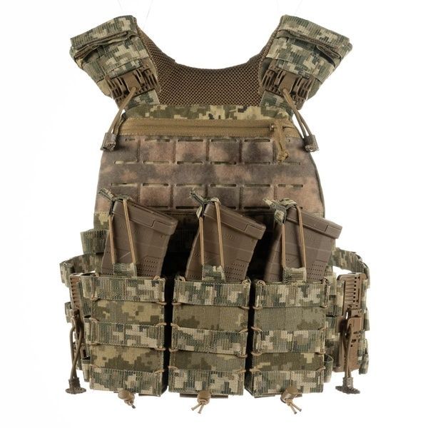 Плитоноска М7 +3 підсумки під AK/AR, Піксель М7П3 фото