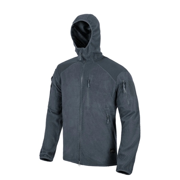 Кофта флісова Helikon-Tex Alpha Hoodie Jacket Grid Shadow Grey FL-VK-Alp-ShGrey-52 фото