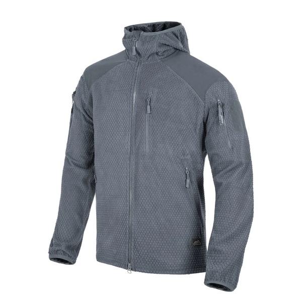 Кофта флісова Helikon-Tex Alpha Hoodie Jacket Grid Shadow Grey FL-VK-Alp-ShGrey-52 фото