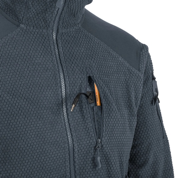 Кофта флісова Helikon-Tex Alpha Hoodie Jacket Grid Shadow Grey FL-VK-Alp-ShGrey-52 фото