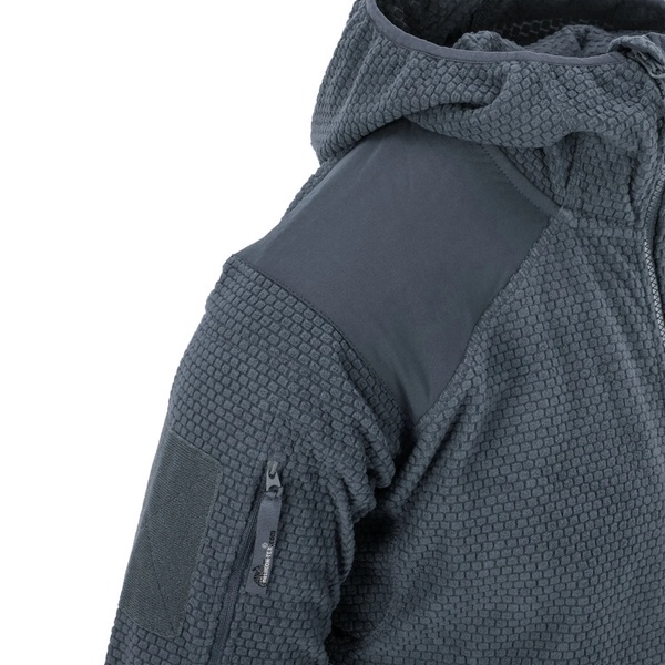 Кофта флісова Helikon-Tex Alpha Hoodie Jacket Grid Shadow Grey FL-VK-Alp-ShGrey-52 фото