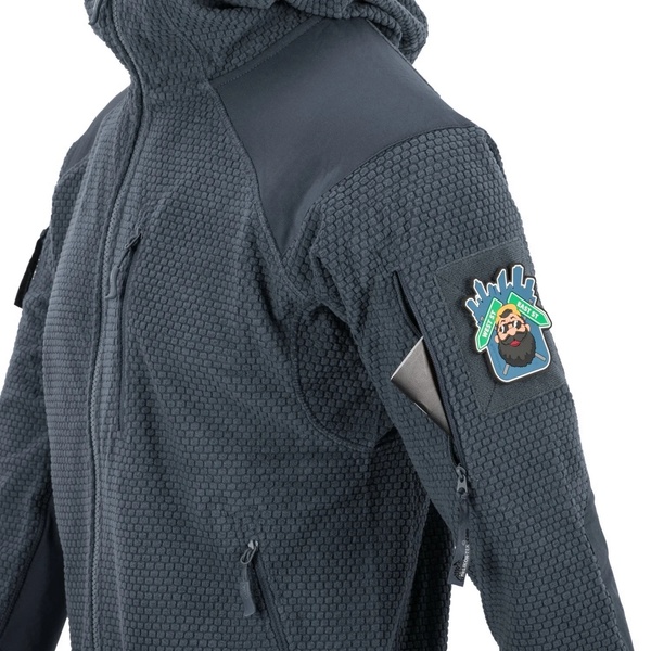 Кофта флісова Helikon-Tex Alpha Hoodie Jacket Grid Shadow Grey FL-VK-Alp-ShGrey-52 фото