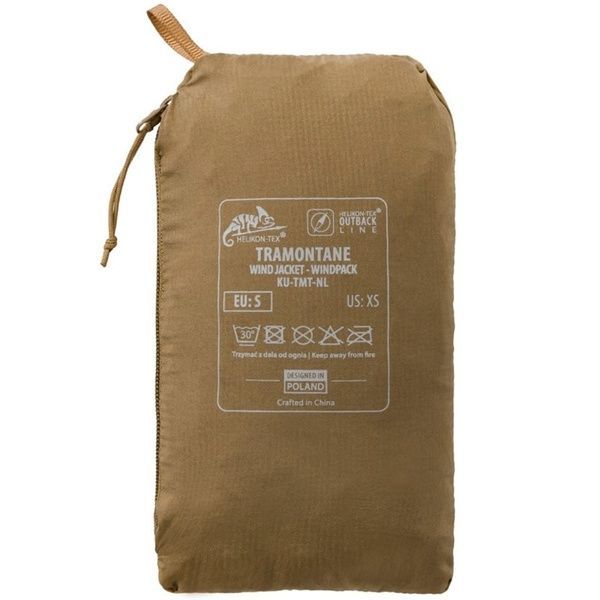Легка куртка Helikon-Tex Tramontane WindPack Coyote KU-TMT-NL-11-BO2 фото
