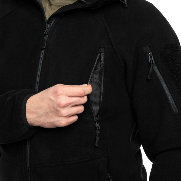 Кофта флисовая Helikon-Tex Patriot Jacket Hybrid Fleece Черная BL-PJ2-FH-01-B02 фото