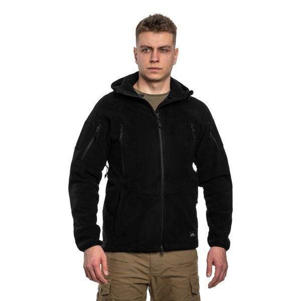 Кофта флисовая Helikon-Tex Patriot Jacket Hybrid Fleece Черная BL-PJ2-FH-01-B02 фото