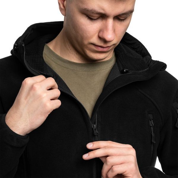 Кофта флисовая Helikon-Tex Patriot Jacket Hybrid Fleece Черная BL-PJ2-FH-01-B02 фото