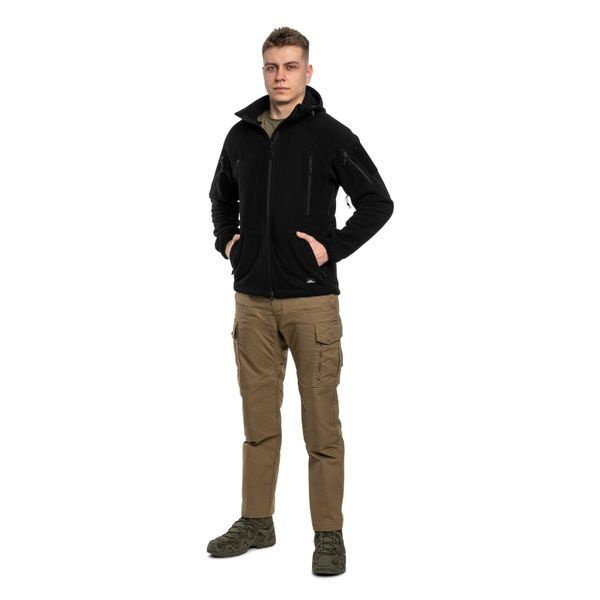 Кофта флисовая Helikon-Tex Patriot Jacket Hybrid Fleece Черная BL-PJ2-FH-01-B02 фото
