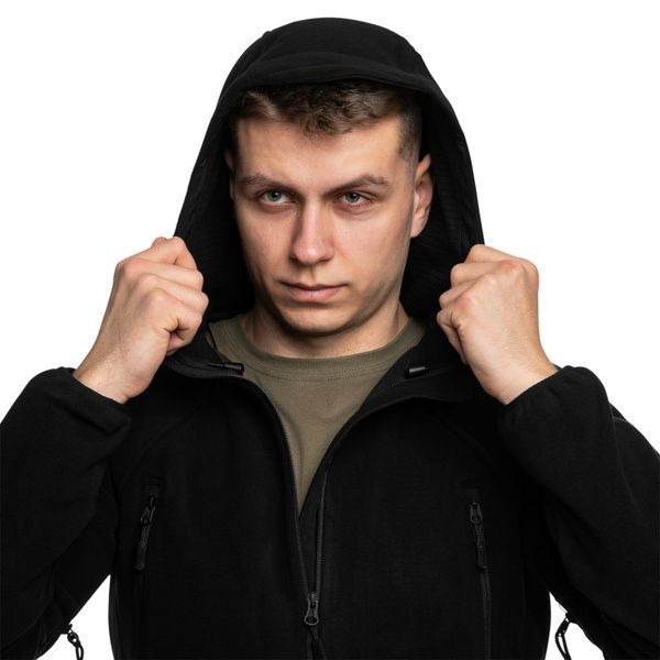 Кофта флисовая Helikon-Tex Patriot Jacket Hybrid Fleece Черная BL-PJ2-FH-01-B02 фото