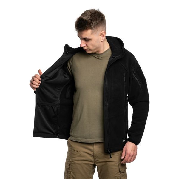 Кофта флисовая Helikon-Tex Patriot Jacket Hybrid Fleece Черная BL-PJ2-FH-01-B02 фото