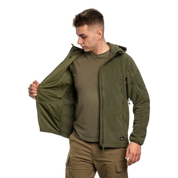Кофта флісова Helikon-Tex Patriot Jacket Hybrid Fleece, Олива BL-PJ2-FH-02-B03 фото