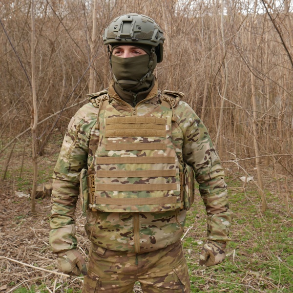 Бронежилет Militex Modular X-1 Multicam (Збільшена площа захисту, без підсумків) 2041 фото