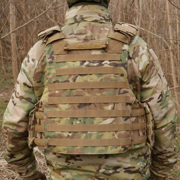 Бронежилет Militex Modular X-1 Multicam (Збільшена площа захисту, без підсумків) 2041 фото