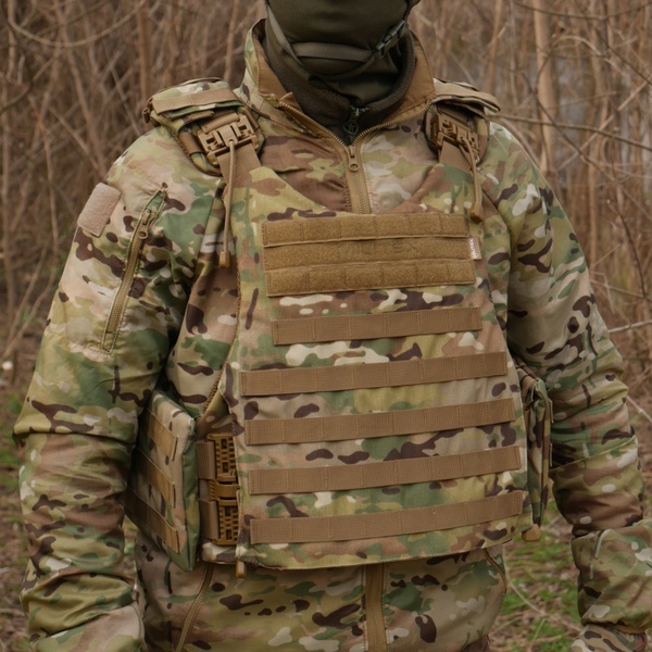 Бронежилет Militex Modular X-1 Multicam (Збільшена площа захисту, без підсумків) 2041 фото