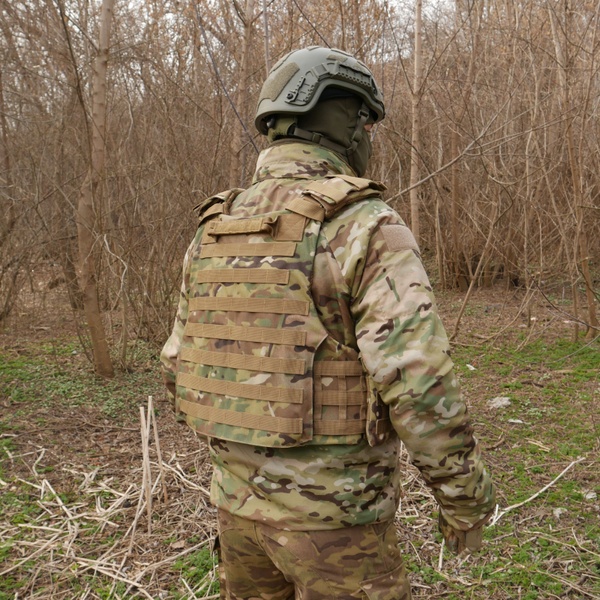 Бронежилет Militex Modular X-1 Multicam (Збільшена площа захисту, без підсумків) 2041 фото