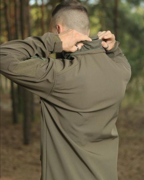Куртка SoftShell з липучками для шевронів, Олива 44006301-46 фото