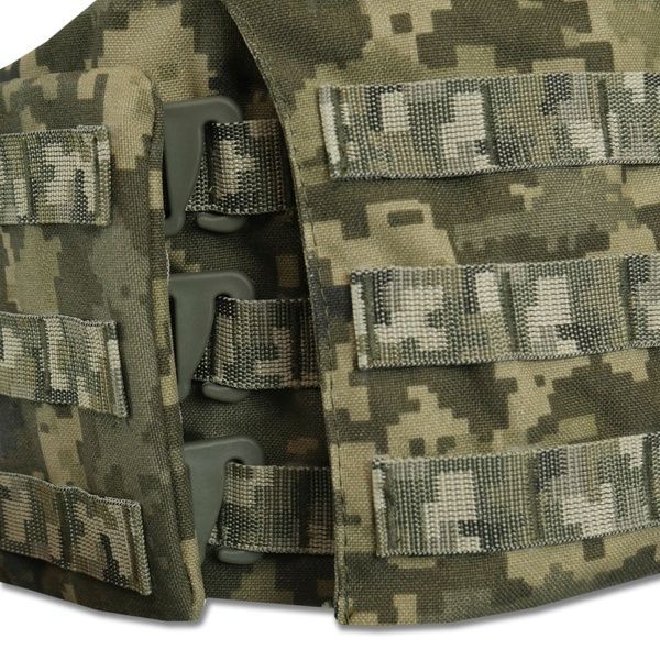 Бронежилет піксель (XL) Kiborg Modular X-1 (збільшена площа захисту) з балістичним пакетом Militex, 2 клас 83015-2-К фото