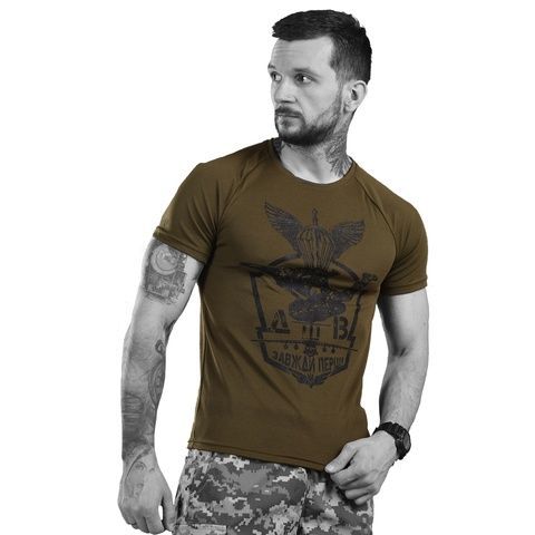 Тактическая футболка CoolMax ДШВ Khaki 87191-46 фото