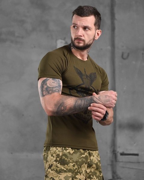 Тактическая футболка CoolMax ДШВ Khaki 87191-46 фото
