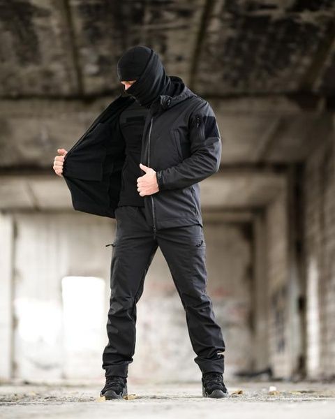 Тактический костюм Soft Shell 5в1 Black 94605-46 фото