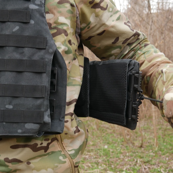 Бронежилет Militex Modular X-1 Black Multicam (Збільшена площа захисту, без підсумків) 2045 фото