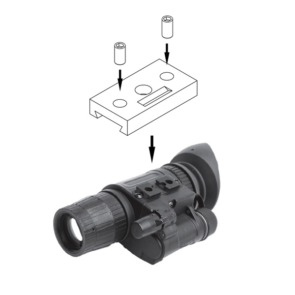 Переходник для монокуляров с minirail на J-arm PVS14 MINIRAIL-2 фото